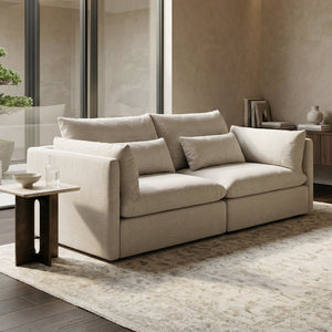 Light Grey 2 Seat Sofa with Removable Covers
