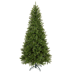 7.5ft Pre Lit Slim Dunhill Fir Hinged Christmas Tree, 600 Clear Lights