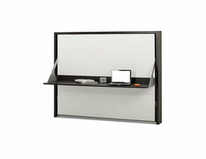 Italian Horizontal Wall Bed with Desk and Upper Storage