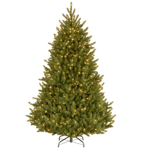 7.5ft Pre Lit Natural Fraser Fir Christmas Tree, 1,000 Clear Lights