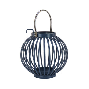 Dark Blue Modern Candle Lantern, 25 cm