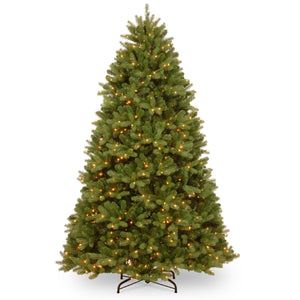 7.5ft Pre Lit Pencil Slim Meadowlark Hinged Christmas Tree, Clear Lights