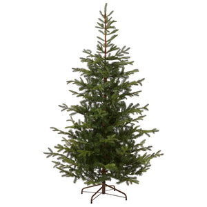 7.5ft Pre Lit Norwegian Spruce Hinged Christmas Tree, Clear Lights