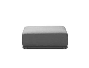 Grey Modular Ottoman, 102 cm Square
