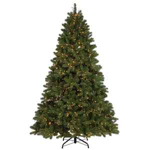 7.5ft Pre Lit Downswept Douglas Fir Christmas Tree, Dual Colour LED