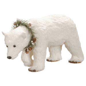 Polar Bear Christmas Figure, 23 cm