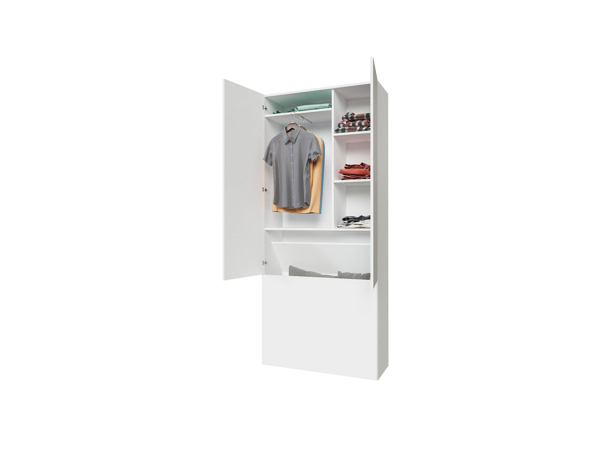 100 cm Shallow Wardrobe Cupboard for Sofa Wall Beds