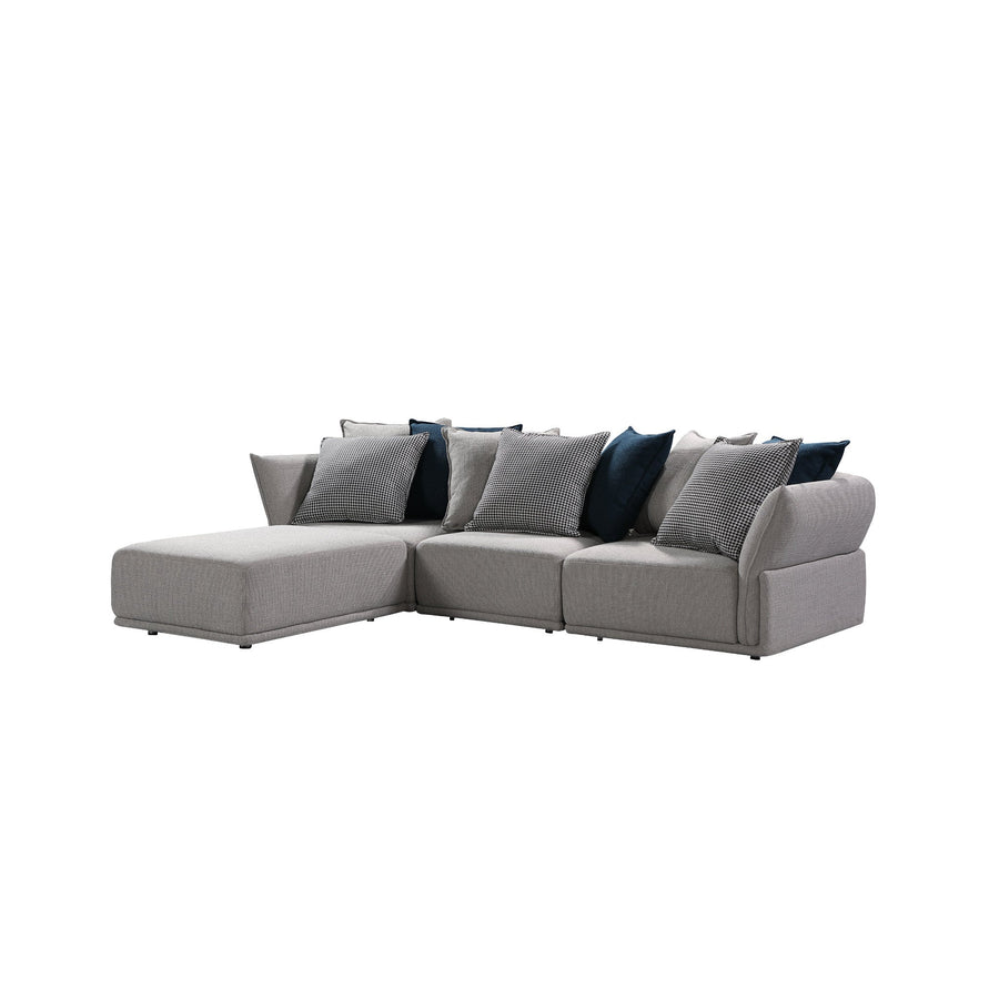 Grey Modular Corner Sofa, 4 Pieces