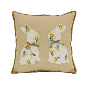 Floral Easter Bunny Cushion, 41 cm