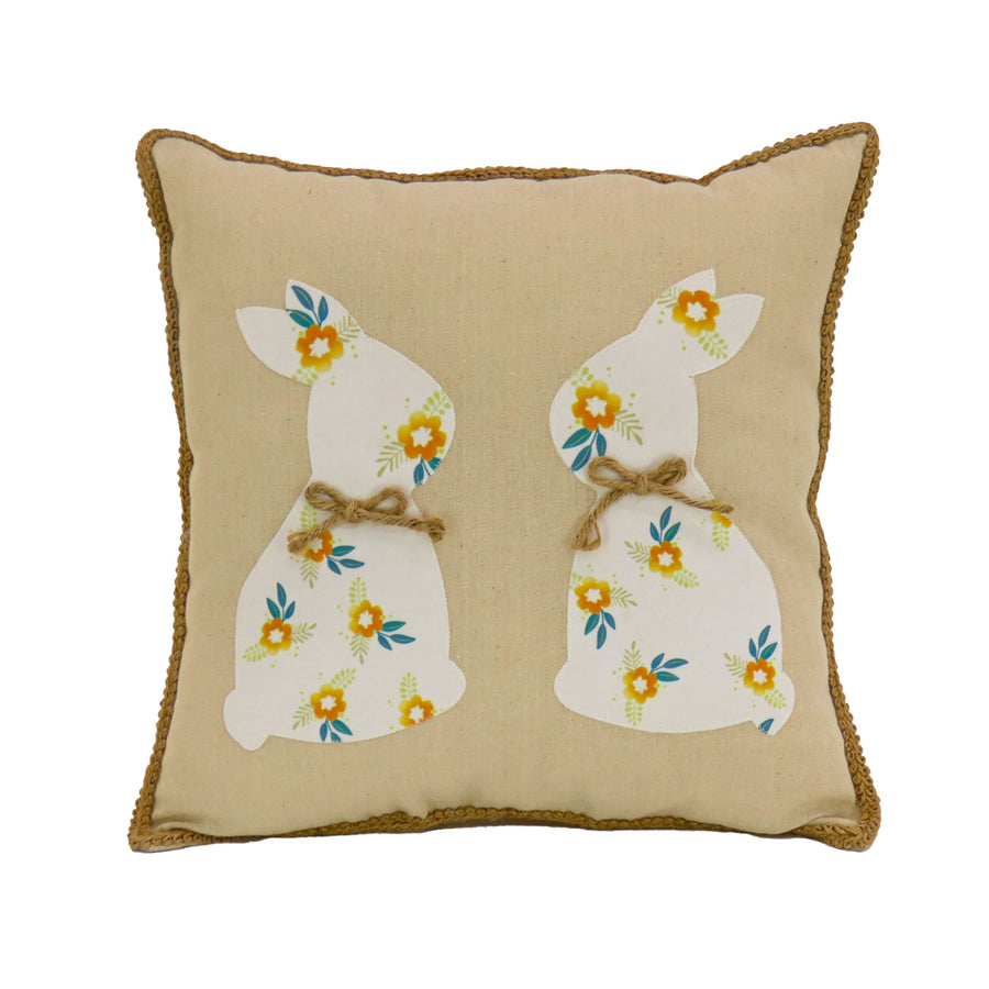 Floral Easter Bunny Cushion, 41 cm