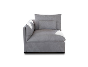 Feather Filled Modular Corner Seat, Elephant Grey