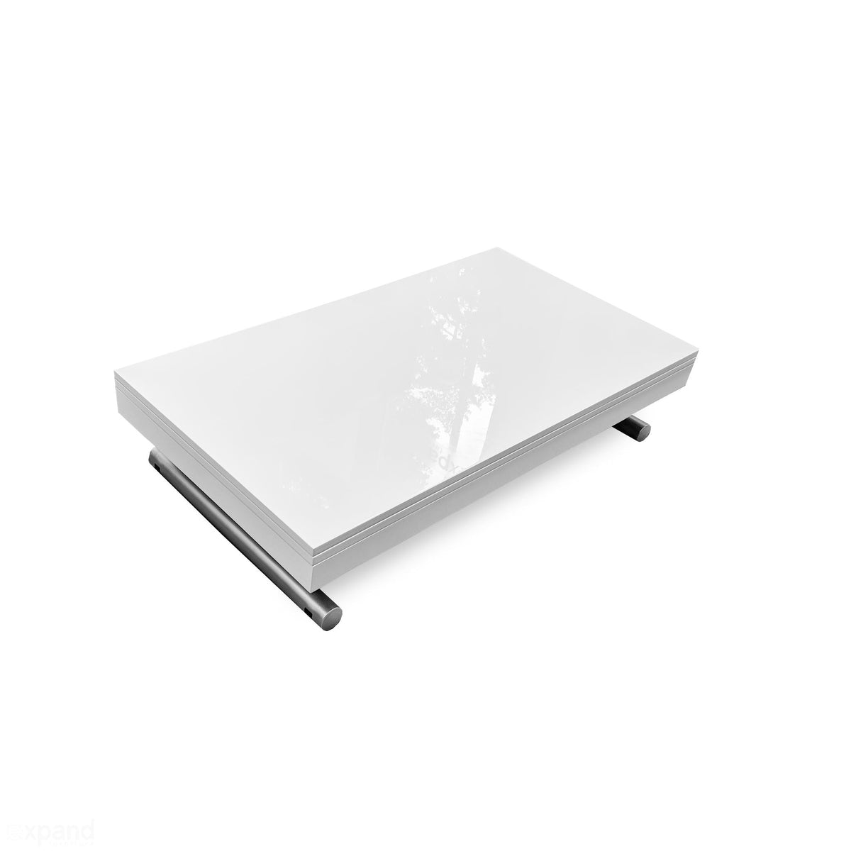 Square Coffee to Dining Table with Gas Lift and Hidden Wheels