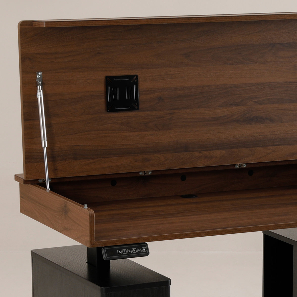 Motorised Standing Desk with Lift Top Storage