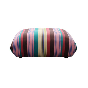 Low Profile Striped Ottoman