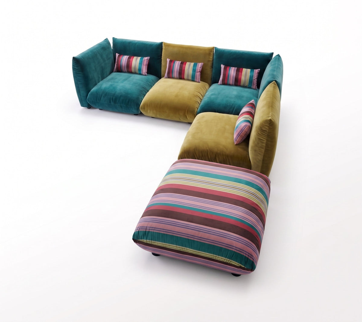 Low Profile Modular Corner Sofa Set