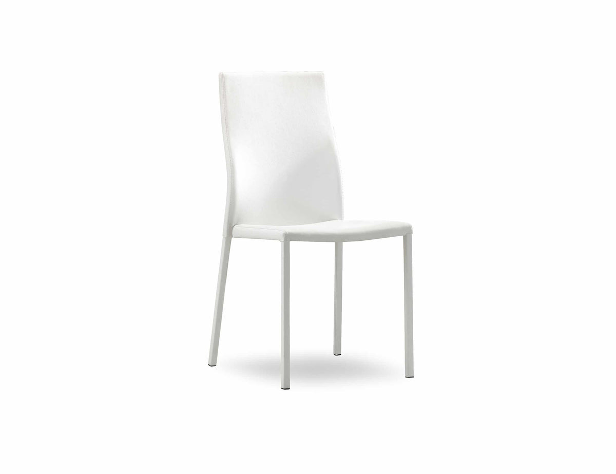 White Stackable Dining Chairs, Set of 4