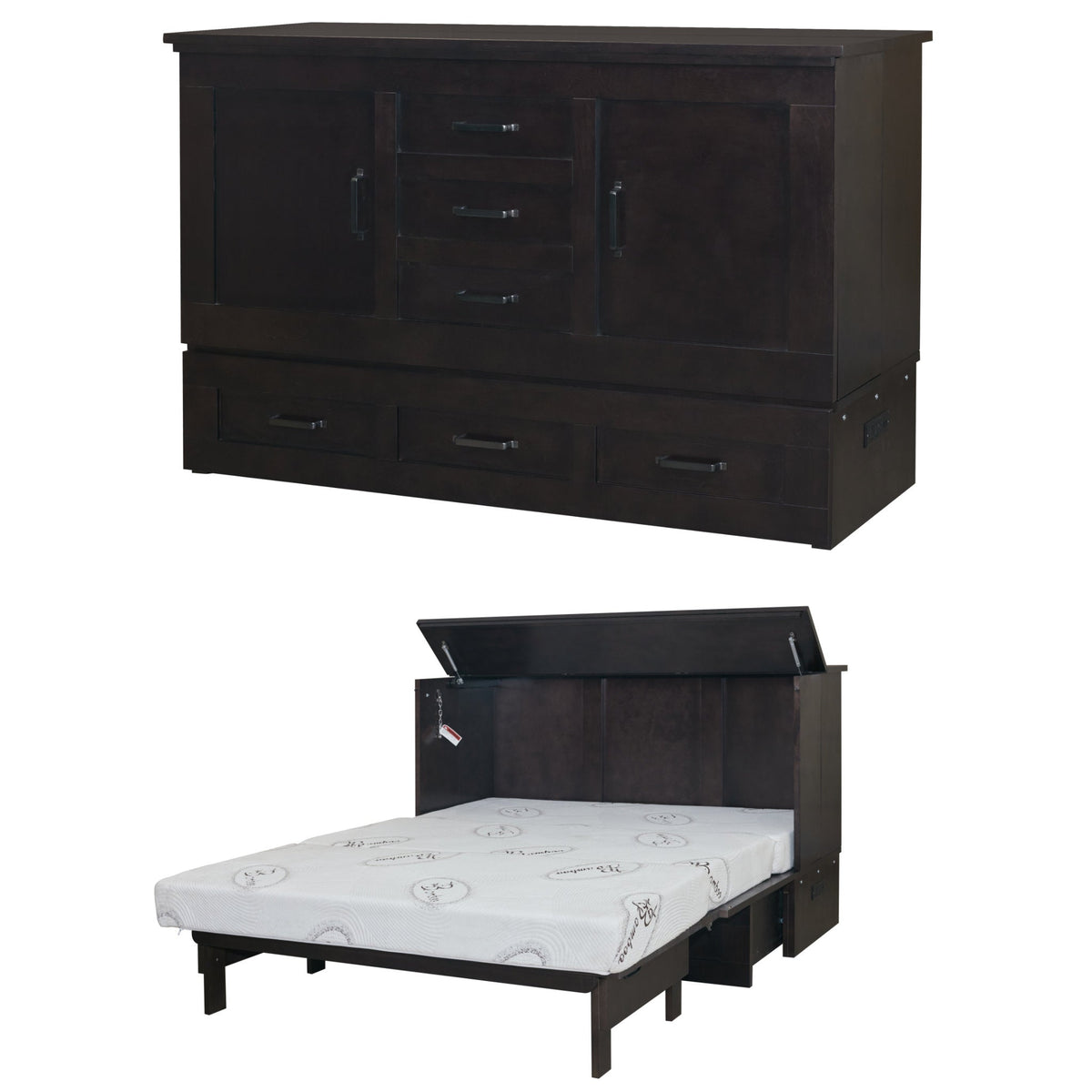Cabinet Bed Chest with Mattress, UK King Size