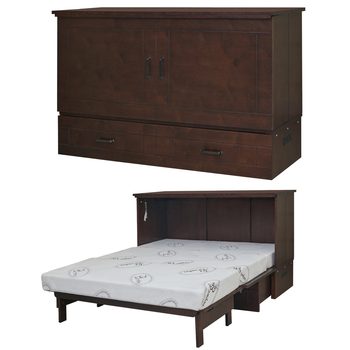 Cabinet Bed Chest with Mattress, UK King Size