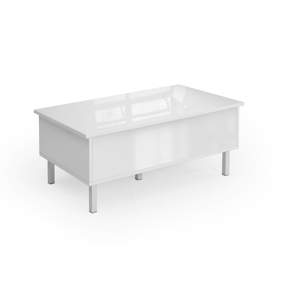 Open Side Coffee Table with Chair Storage