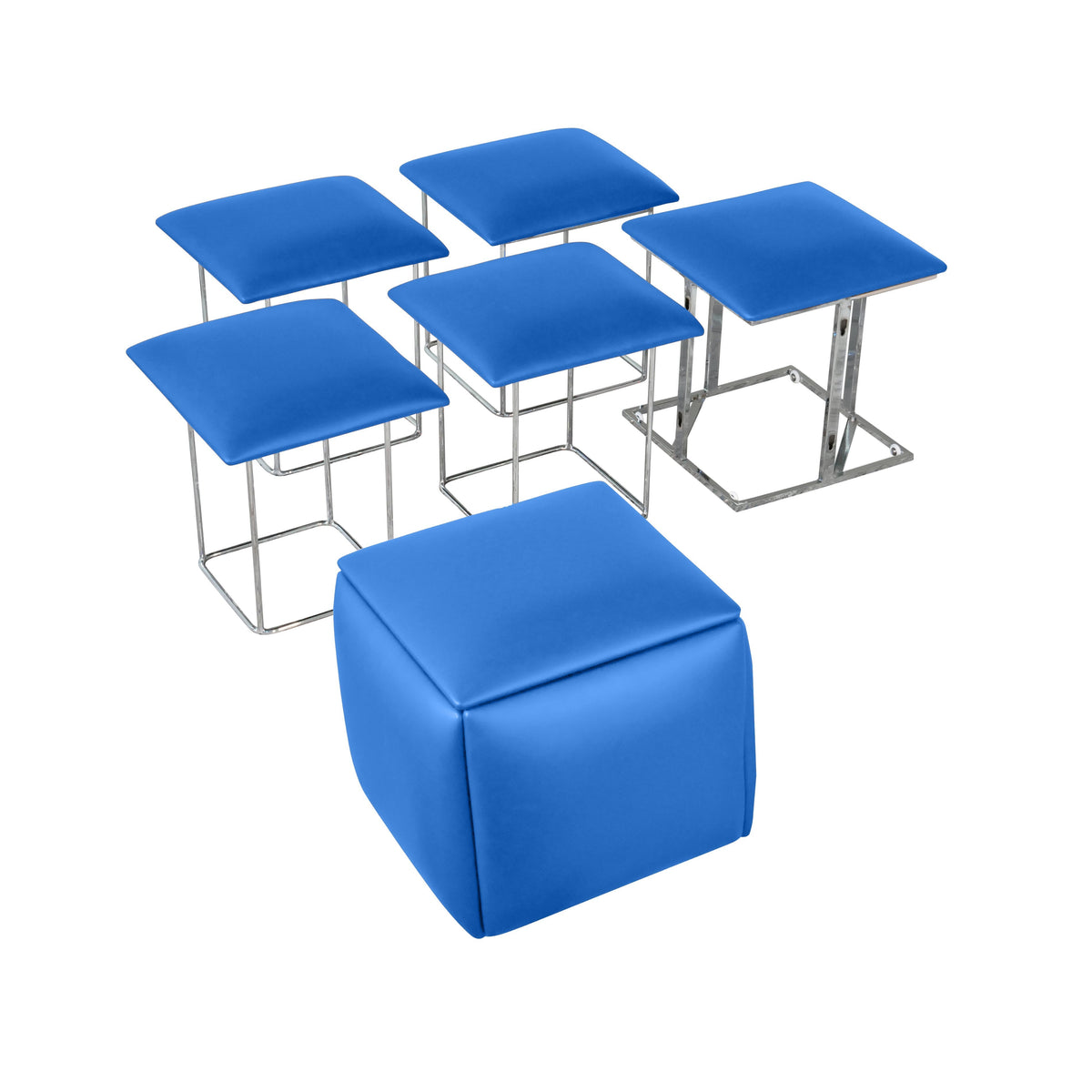 Ottoman Cube with 5 Hidden Seats