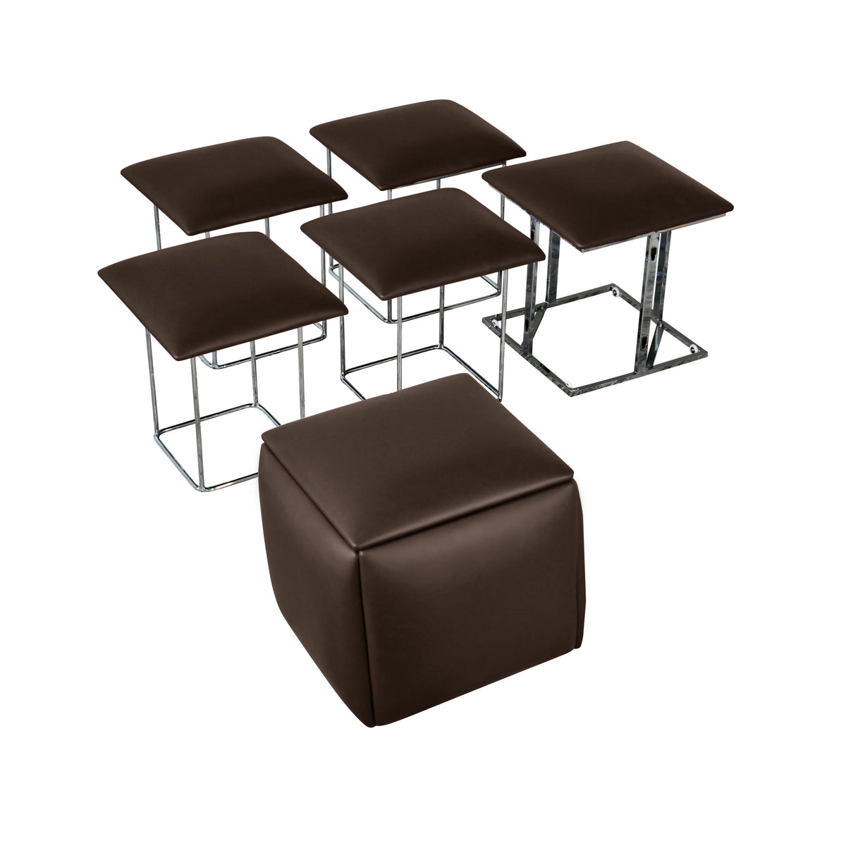 Ottoman Cube with 5 Hidden Seats