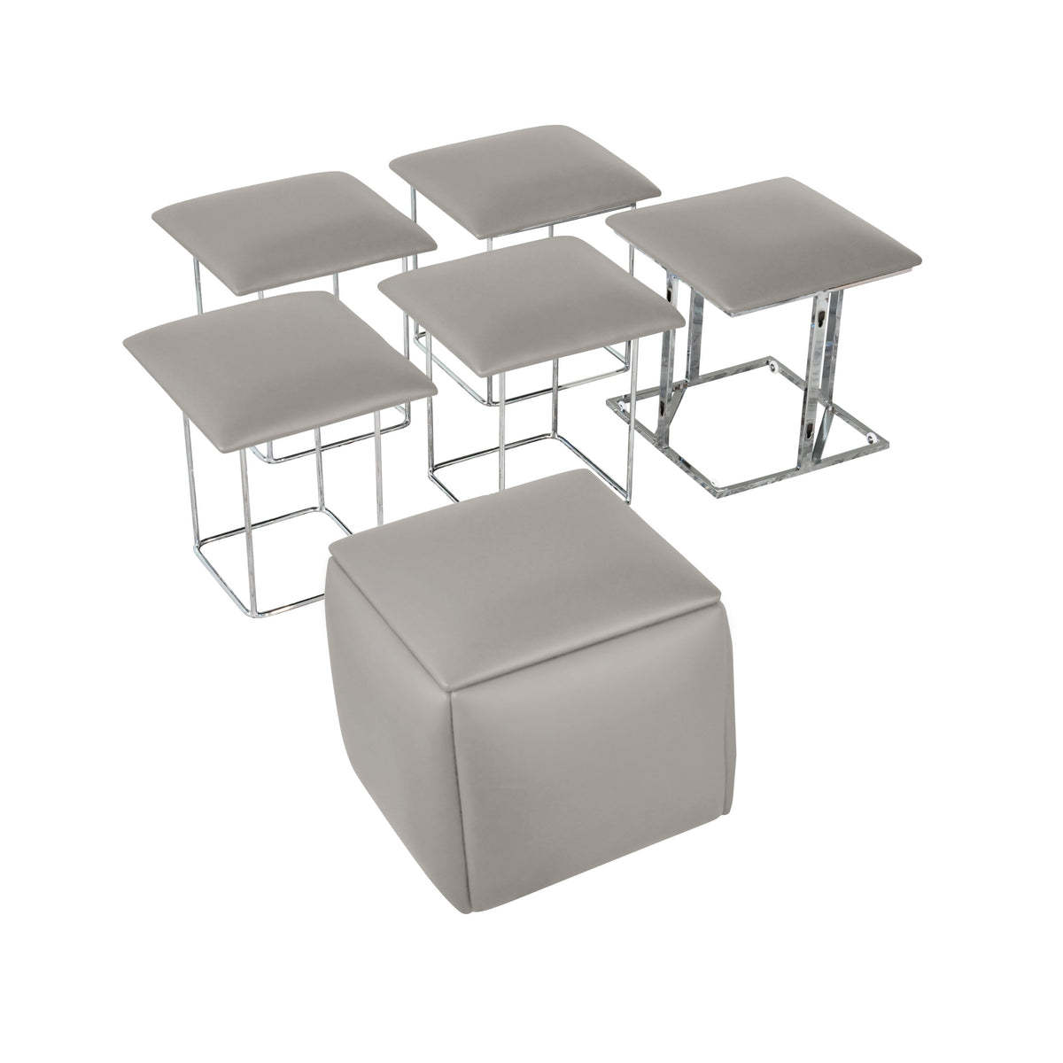 Ottoman Cube with 5 Hidden Seats