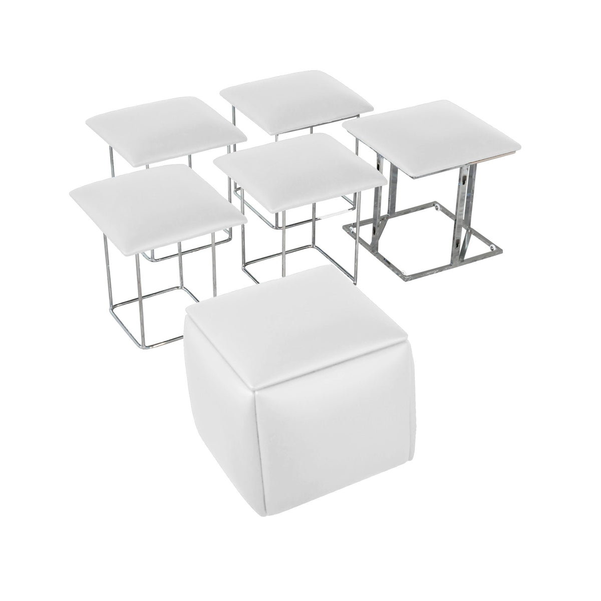 Ottoman Cube with 5 Hidden Seats