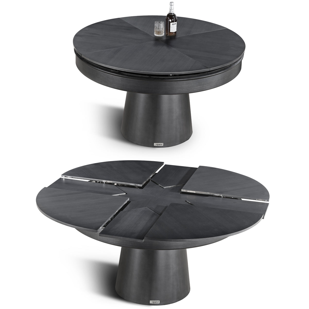 Rotating Round Extending Dining Table