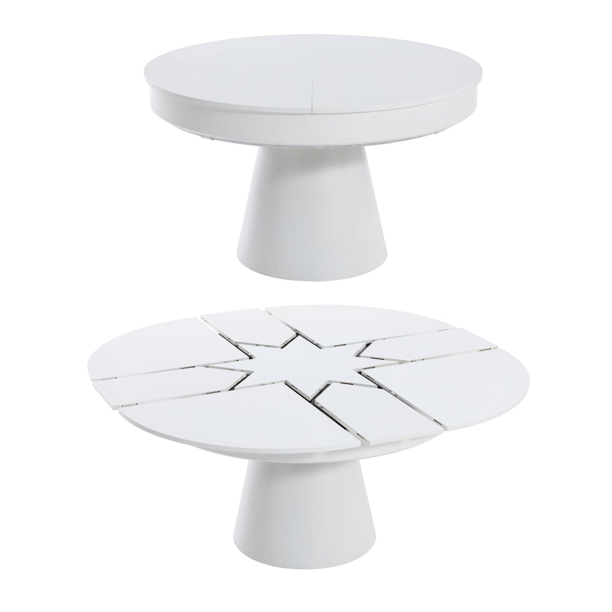 Rotating Round Extending Dining Table