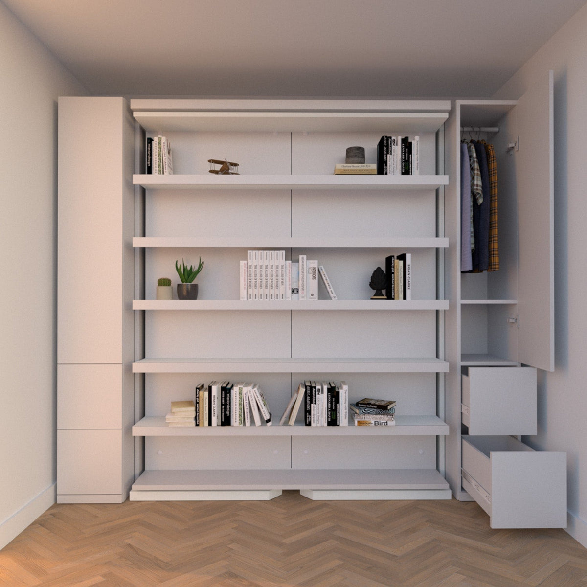 Made to Measure Cupboard Shelving for Wall Beds