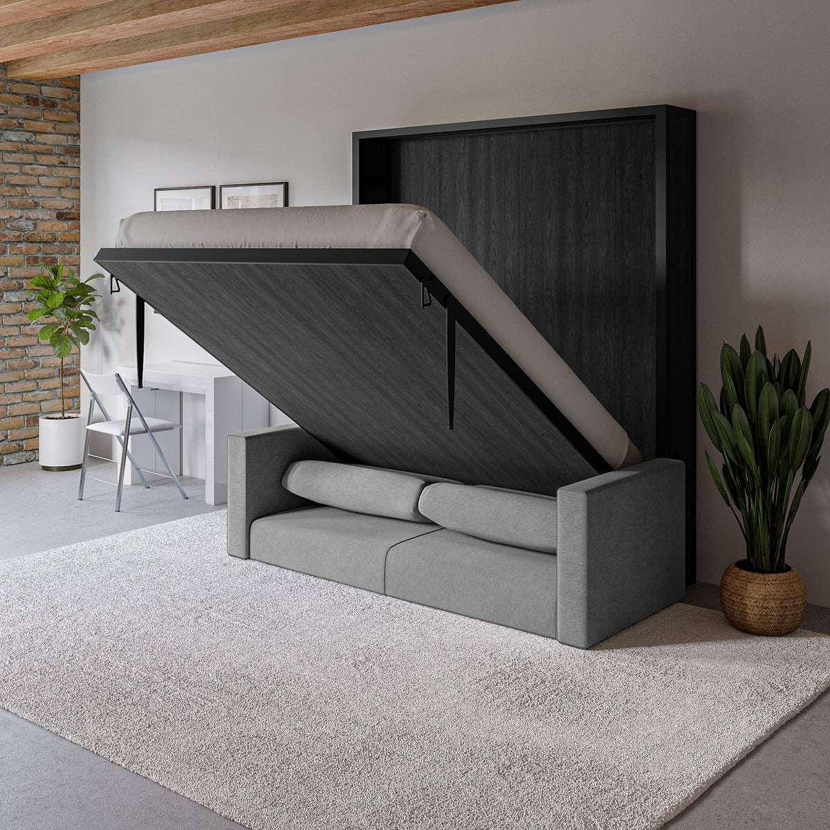 Free Standing Sofa Wall Bed, No Wall Fixing Needed
