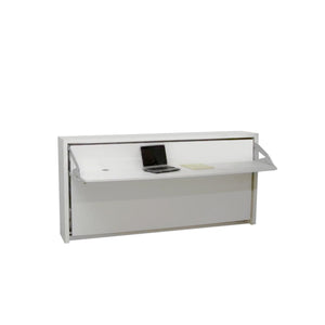 Horizontal Single Wall Bed with Floating Desk
