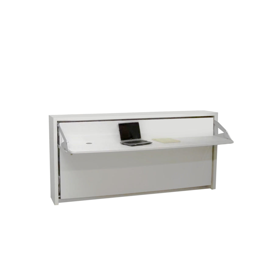 Horizontal Single Wall Bed with Floating Desk