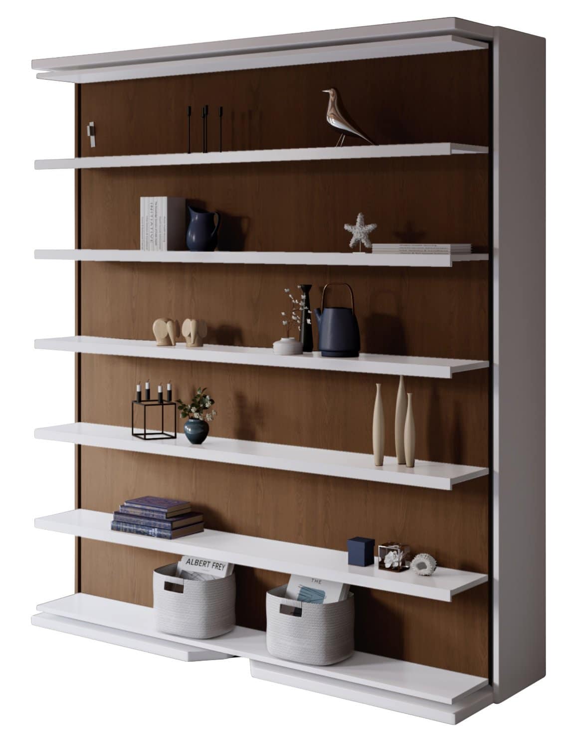 Rotating Bookshelf Wall Bed, UK King Size