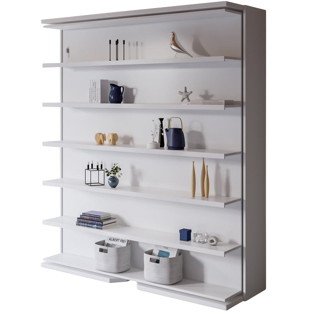 Rotating Bookshelf Wall Bed, UK King Size