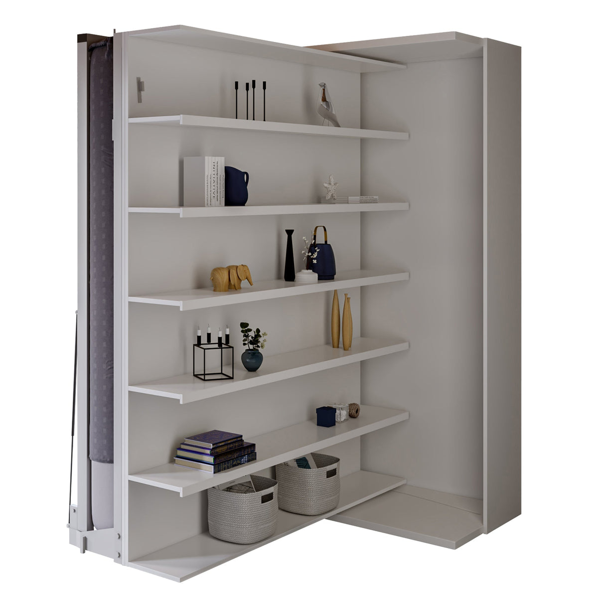 Rotating Bookshelf Wall Bed, UK King Size