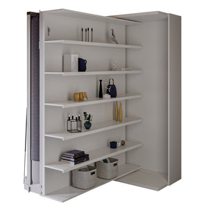 Rotating Bookshelf Wall Bed, UK King Size