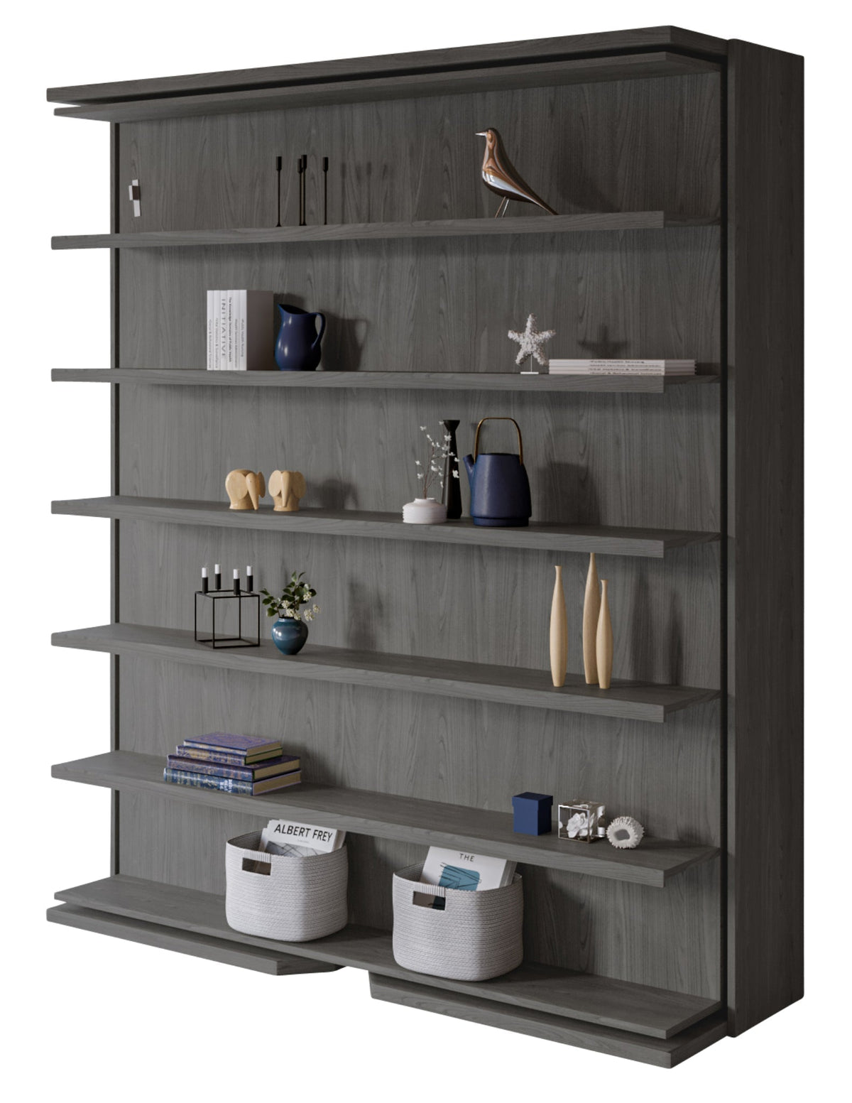 Rotating Bookshelf Wall Bed, UK King Size