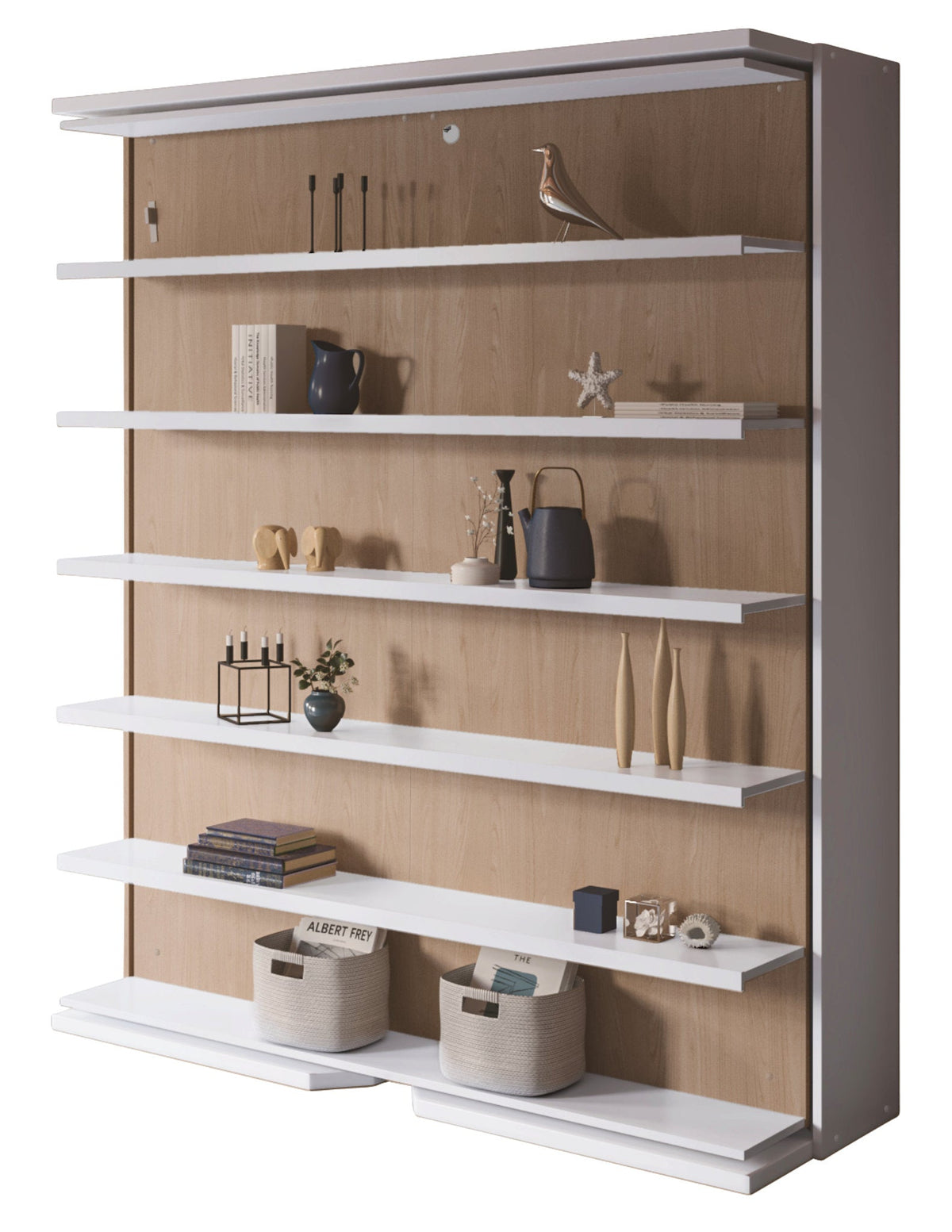 Rotating Bookshelf Wall Bed, UK King Size