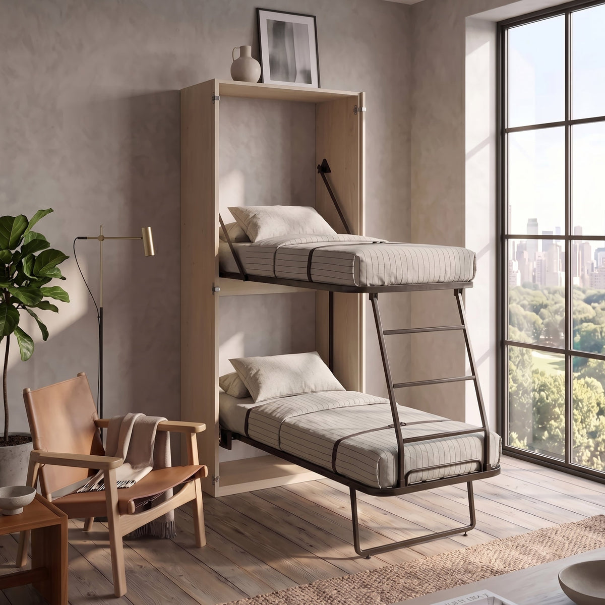 Hidden Vertical Fold Away Bunk Beds