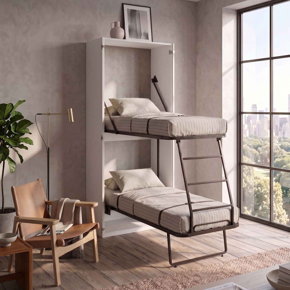 Hidden Vertical Fold Away Bunk Beds