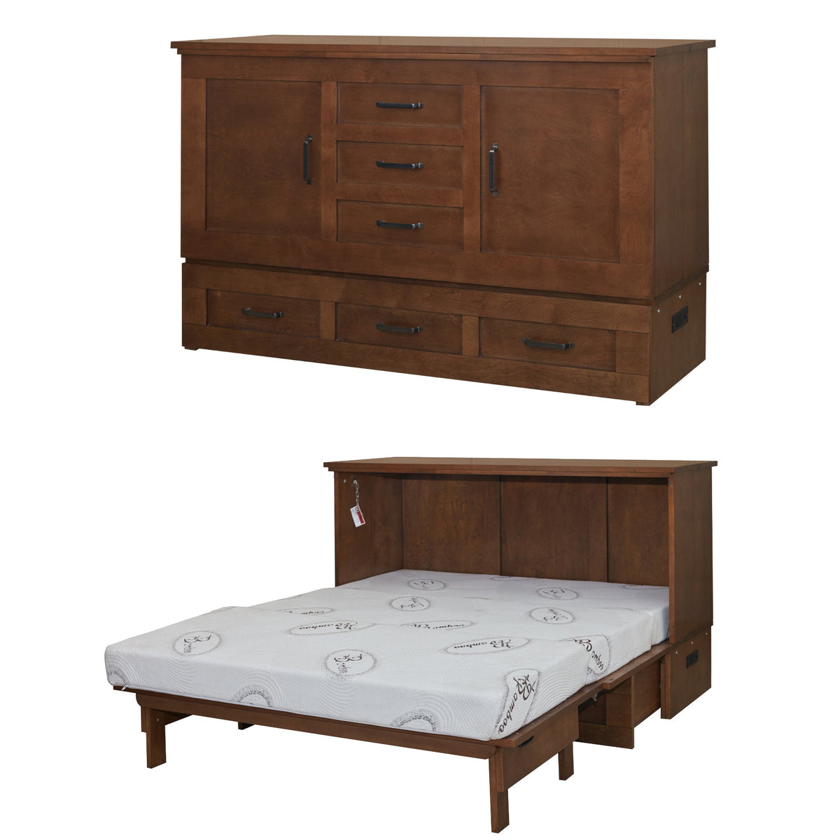 Cabinet Bed Chest with Mattress, UK King Size