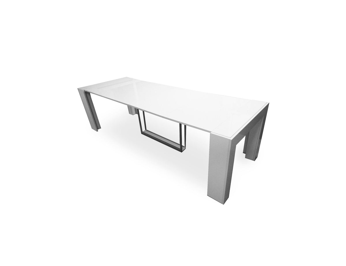 Extending Dining Table with Built In Leaf Storage