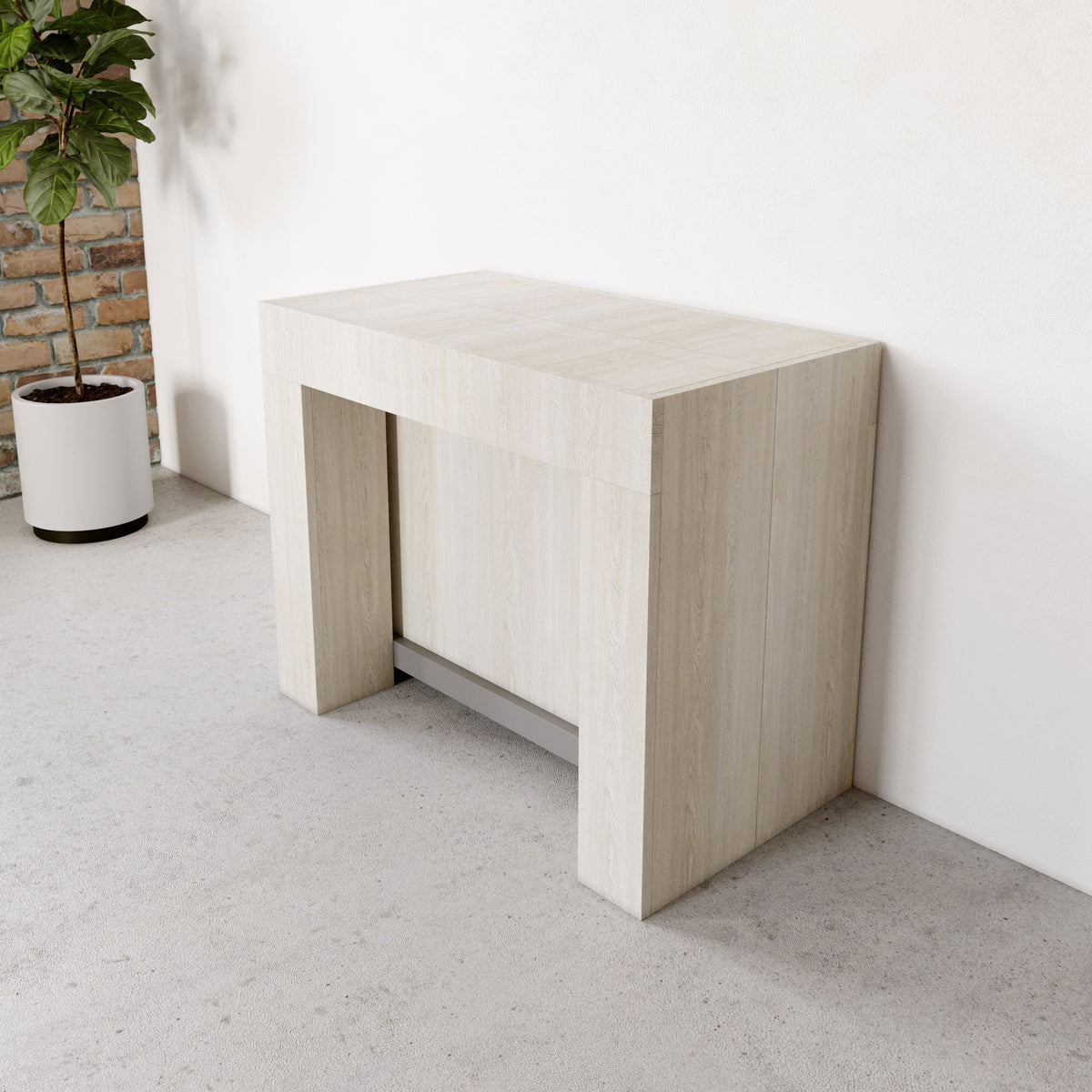 Extending Dining Table with Built In Leaf Storage