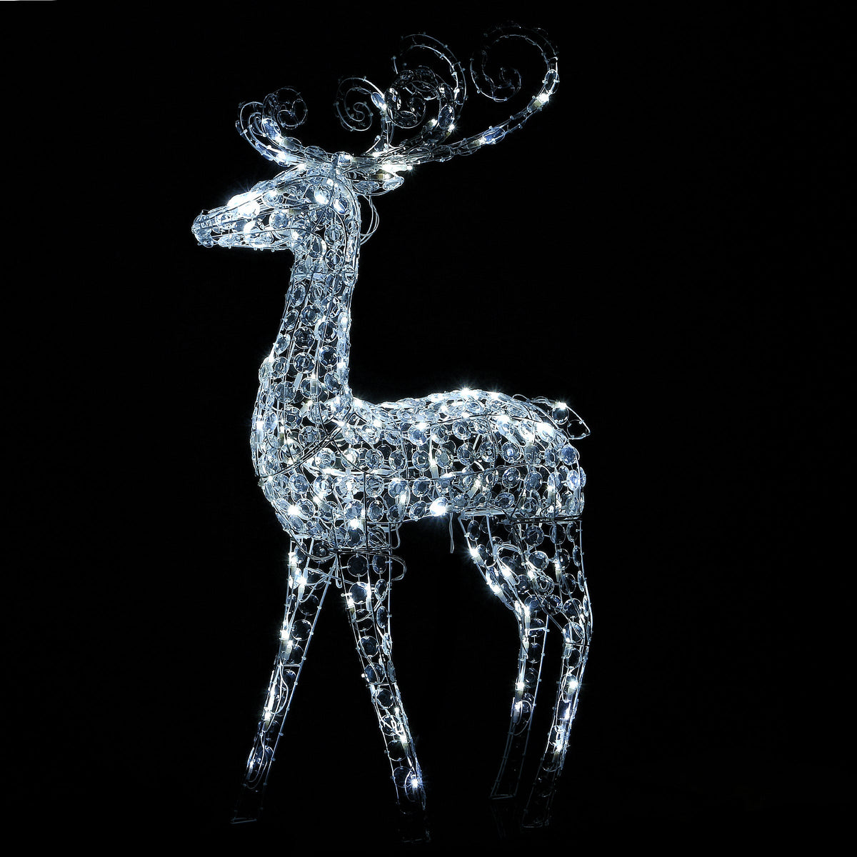 Conta de Cristal Rena Iluminada em Pé, 122 cm