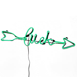 St Patrick's Day Neon Effect Luck Sign, 51 cm