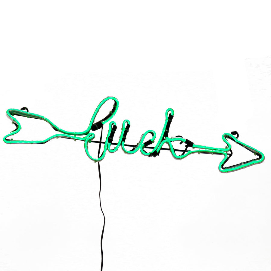 St Patrick's Day Neon Effect Luck Sign, 51 cm