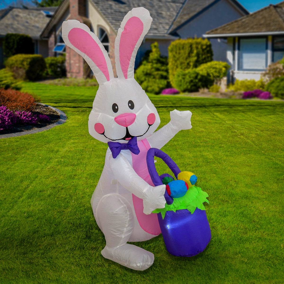 Inflatable Waving Easter Bunny, 122 cm