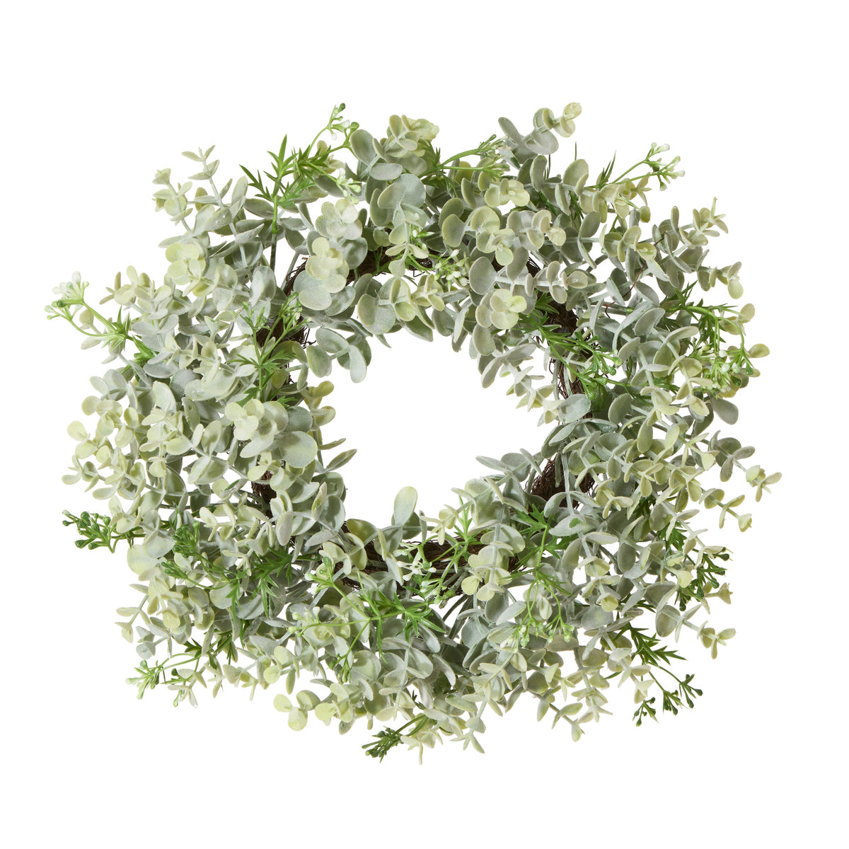 Eucalyptus Table Wreath on Woven Branch Base, 36 cm