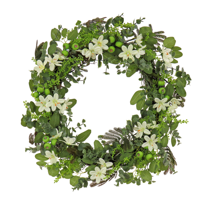 Mixed Flower Wreath with Flowing Stems, 61 cm